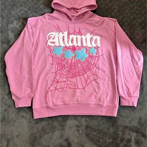 Pink Graphic Hoodie with Web Design